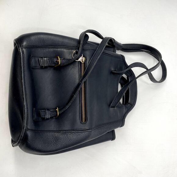 Vintage Coach Black Leather Convertible Backpack Bag 9994 - Picture 4 of 8